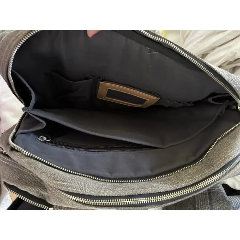 Venque Toronto Messenger Bag Grey University Academia